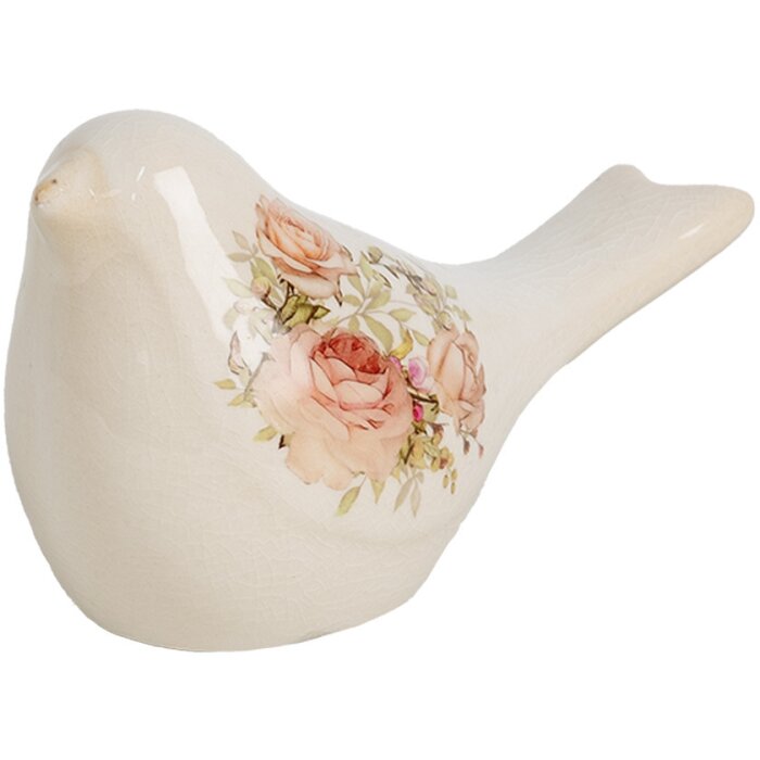 Clayre & Eef 6CE1951S Dekoracja Bird Beige Pink 16x7x9 cm