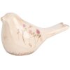 Clayre & Eef 6CE1952S Dekoracja Ceramiczna Ptak Różowy Beżowy 16x7x9 cm