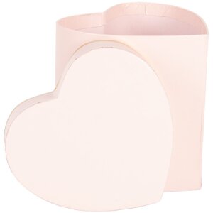 Clayre & Eef 66024P Pudełko upominkowe Serce Różowe 10x10x10 cm