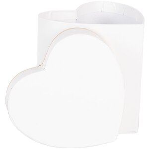 Clayre & Eef 66024W Pudełko upominkowe w kształcie serca z białego złota 10x10x10 cm