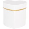 Clayre & Eef 66024W Pudełko upominkowe w kształcie serca z białego złota 10x10x10 cm