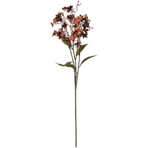 Clayre & Eef 5PL0122R Dekoracja gałązka z kwiatami czerwona 15x7x70 cm