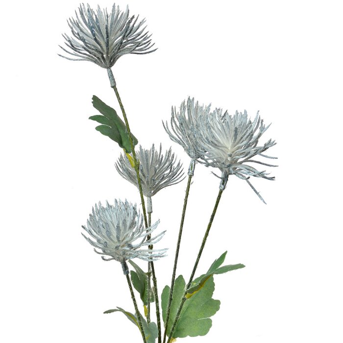 Clayre & Eef 5PL0124BL Dekoracja gałązka z kwiatami biała 16x9x70 cm