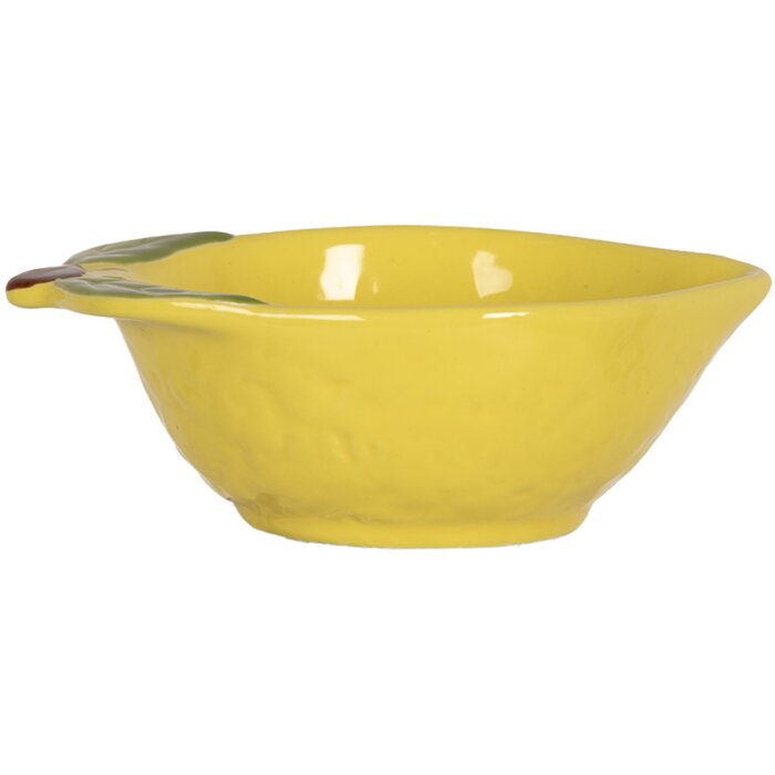 Clayre & Eef 6CEBO0084S Miska cytrynowa żółta 12x9x4 cm 100 ml