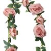 Clayre & Eef 6PL0321P Sztuczna girlanda różowa zielona 150 cm