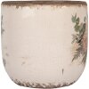 Clayre & Eef 6CE1981M Doniczka ceramiczna beżowo-różowa Ø 14x13 cm