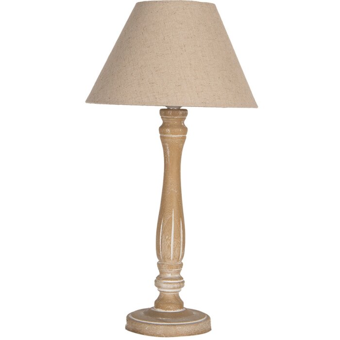 Clayre & Eef 6LMC0104 Lampa stołowa brązowo-beżowa Ø26x50cm E27 max 40W