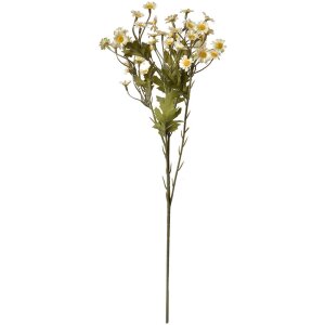 Clayre & Eef 6PL0348W Dekoracja gałązka z kwiatami biało-zielona 23x17x60 cm
