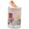 Clayre & Eef 6BL0155 Skarbonka różowa retro Ø 10x15 cm