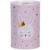 Clayre & Eef 6BL0164 Skarbonka Pink Bunny Ø 10x15 cm