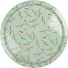 Clayre & Eef 6BL0181 Taca Ø 32 cm zielona kwiatowy styl retro vintage