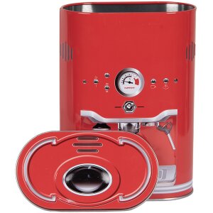 Clayre & Eef 6BL0190 Pudełko blaszane czerwone 14x8x19 cm styl wiejski