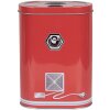 Clayre & Eef 6BL0190 Pudełko blaszane czerwone 14x8x19 cm styl wiejski