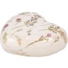Clayre & Eef 6CE1917 Dekoracyjne serce ceramiczne beżowo-różowe 11x11x4 cm