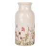 Clayre & Eef Wazon 6CE1932L Beżowo-różowy Ø 15x32 cm Ceramika w stylu wiejskim
