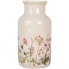 Clayre & Eef Wazon 6CE1932M Beżowo-różowy Ceramika Ø 14x26 cm Styl wiejski