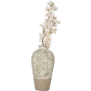 Clayre & Eef 6CE1936S Wazon zielony Ø 17x29 cm Ceramika w stylu wiejskim