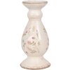 Clayre & Eef 6CE1945M Świecznik ceramiczny beżowo-różowy Ø 12x26 cm