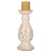 Clayre & Eef 6CE1945M Świecznik ceramiczny beżowo-różowy Ø 12x26 cm