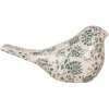 Clayre & Eef 6CE1950L Dekoracja Bird Beige Green 25x10x13 cm