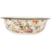 Clayre & Eef 6EM0003 Miska dekoracyjna emaliowana beżowo-zielona Ø 30 cm 3000 ml