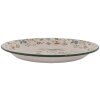 Clayre & Eef 6EM0005 Talerz dekoracyjny emaliowany Ø 30 cm Beżowy Zielony Vintage
