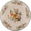 Clayre & Eef 6EM0006 Talerz dekoracyjny emaliowany beżowo-zielony Ø 30 cm