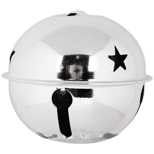 Clayre & Eef 6Y5727M Dzwonek dekoracyjny srebrny Ø 9 cm w stylu country