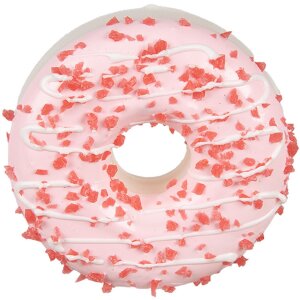 Clayre & Eef 65981 Dekoracja Donut Pink Ø 8x3 cm Plastik