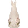 Clayre & Eef 6CE1959M Królik dekoracyjny beżowo-różowy ceramiczny 13x10x21 cm
