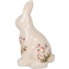 Clayre & Eef 6CE1959M Królik dekoracyjny beżowo-różowy ceramiczny 13x10x21 cm