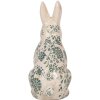 Clayre & Eef 6CE1955L Dekoracyjny królik ceramiczny beżowo-zielony 16x12x28 cm