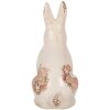 Clayre & Eef 6CE1957M Królik dekoracyjny beżowo-różowy 13x10x21 cm ceramiczny