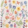 Clayre & Eef 73074 Serwetki papierowe Kwiatowy Wzór 33x33 cm Biały Różowy Żółty Zielony