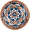 Clayre & Eef 6CEBO0086 Miska ceramiczna biało-brązowa Ø 10x4 cm 100 ml styl boho