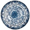 Clayre & Eef 6CEBO0166 Miska na zupę biało-niebieska Ø 16x5 cm 350 ml ceramika