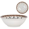 Clayre & Eef 6CEBO0167 Miska biało-brązowa Ø 16x5 cm 350 ml Bohemian Ceramic