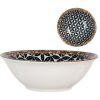 Clayre & Eef 6CEBO0168 Miska ceramiczna biała czarna Ø 16x5 cm 350 ml