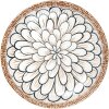 Clayre & Eef 6CEDP0169 Talerz śniadaniowy biało-brązowy ceramiczny Ø 21x3 cm