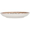 Clayre & Eef 6CEDP0169 Talerz śniadaniowy biało-brązowy ceramiczny Ø 21x3 cm