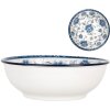 Clayre & Eef 6CEPS0003 Miska ceramiczna biało-niebieska Ø 19x7 cm 750 ml