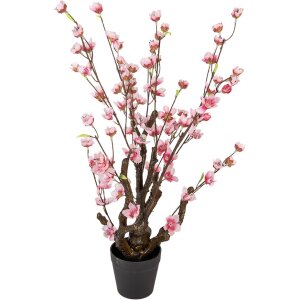 Clayre & Eef 6PL0372 Drzewko dekoracyjne różowe 18x18x70 cm Plastik
