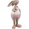Clayre & Eef 6PR5246 Królik dekoracyjny beżowo-różowy 4x5x11 cm