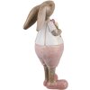 Clayre & Eef 6PR5246 Królik dekoracyjny beżowo-różowy 4x5x11 cm