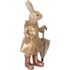 Clayre & Eef 6PR5501 Dekoracja Królik beżowo-złoty 20x12x33 cm