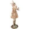Clayre & Eef 6PR5507 Królik dekoracyjny beżowo-złoty 9x8x26 cm
