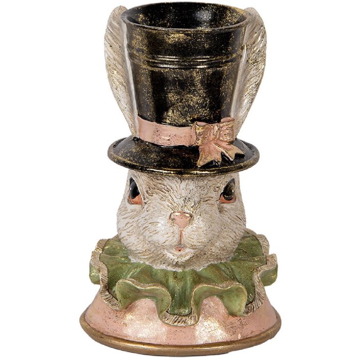 Clayre & Eef 6PR5133 Królik dekoracyjny beżowo-złoty 18x15x29 cm