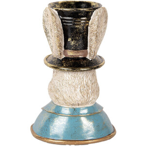 Clayre & Eef 6PR5135 Królik dekoracyjny niebieski zielony 19x15x29 cm