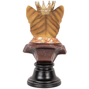 Clayre & Eef 6PR5107 Popiersie dekoracyjne Kot brązowo-beżowy 20x19x37 cm Styl wiejski