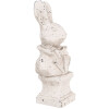 Clayre & Eef 6TE0562 Kamień dekoracyjny Rabbit Stone Antique Beige 11x8x24 cm